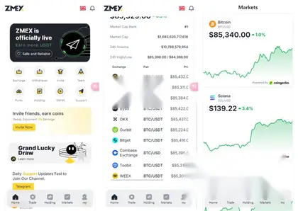 海外版AI量化区块链系统源码 UI精美