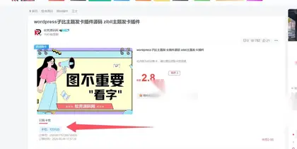 wordpress子比主题发卡插件源码 zibll主题发卡插件