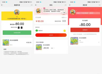 美团代付系统源码系统自带倒计时美团代付+京东代付+拼多多代付三合一代付系统搭建
