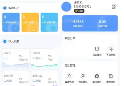 网页微商代理商 补货商城系统源码 电商补货系统 补单系统源码